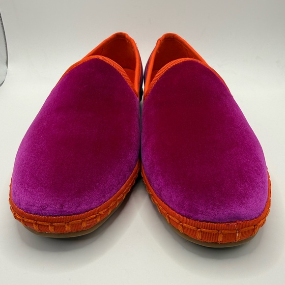 BIRDIES “The Heron” Women’s Hot Pink Velvet Espadrille Loafer Flats Size 6.5 - Picture 6 of 14